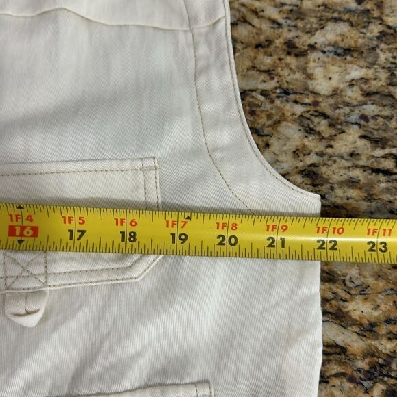 By Anthropologie Safari Outdoor Utility Vest In Cream Size M - Picture 6 of 7